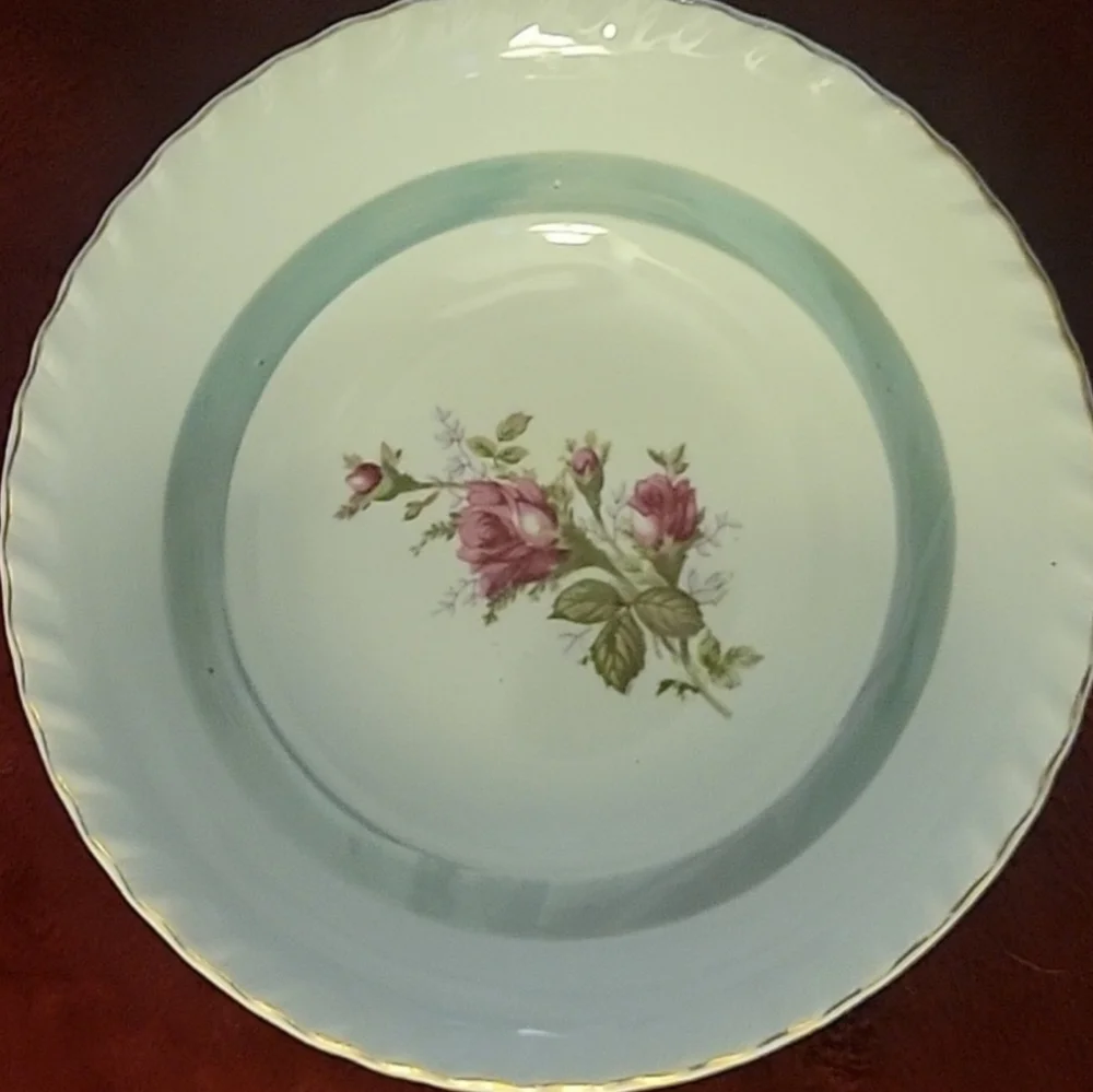 Vintage Westwood Bone China Elegant Lusterware Floral Gold Rim Serving Bowl